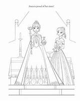 Frozen Anna Disney Elsa Coloring Sheets sketch template