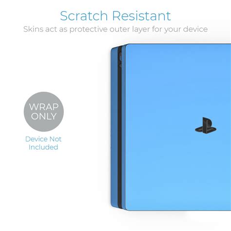 sony ps slim skin solid state blue  solid colors decalgirl