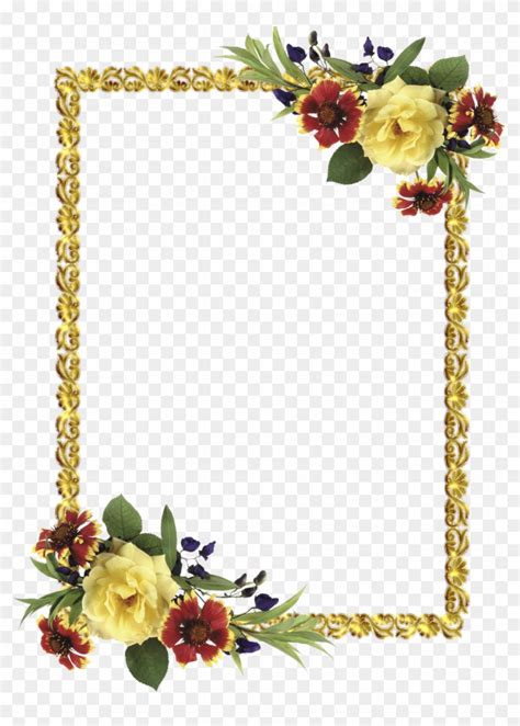 border design flower frame borders  frames scrapbooking