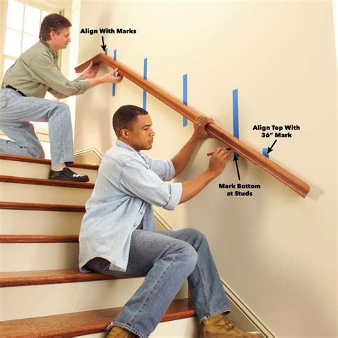 install   stair handrail