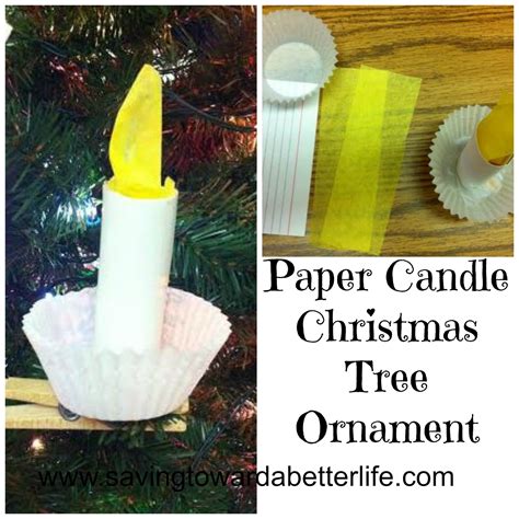 christmas craft paper candle ornament