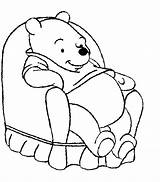 Pooh Pages Coloring Winnie Bear Sitting Printable Size Color Kids Chair Print Sheets Disney Characters Teddy Adults Pencils11 Title Read sketch template