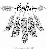 Feathers Zentangle sketch template