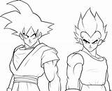 Coloring Goku Vegeta Pages Dragon Ball Games Popular Library Clipart sketch template