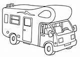 Camper Dibujos Movil Wohnmobil Coloring Ausmalen Transporte Motorhome Medios Coches Caravana Policía Educativo Terrestres Carro Camperisti Liberi Campers sketch template