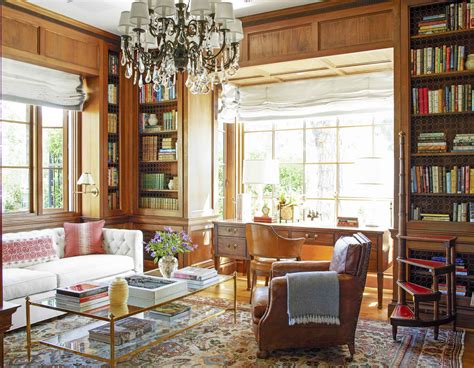 view  traditional home library decorating ideas