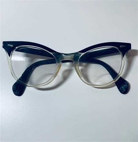 1950s american optical horn rim retro eyewear reading glasses etsy