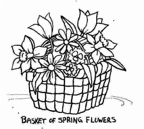basket  flowers coloring pages   imagen flores images