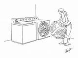 Laundry Coloring Pages Room Dryer Cartoon Colouring Do Doing Woman Getcolorings Color Getdrawings Printable sketch template
