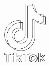 Tiktok Logo Colouring Pages Logos Coloring Kleurplaten Outline App Coloringpage Ca Colour Brand Check Category sketch template