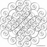 Swirl Mandala Swirls Hearts Designlooter Donteatthepaste sketch template