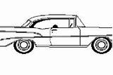 Coloring Antique Pages Car Oldsmobile 1956 sketch template
