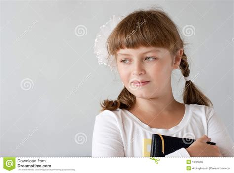 Cute Preteen Schoolgirl Portrait Royalty Free Stock Images