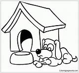 Dog House Coloring Color Pages Printable Coloringpagesonly sketch template