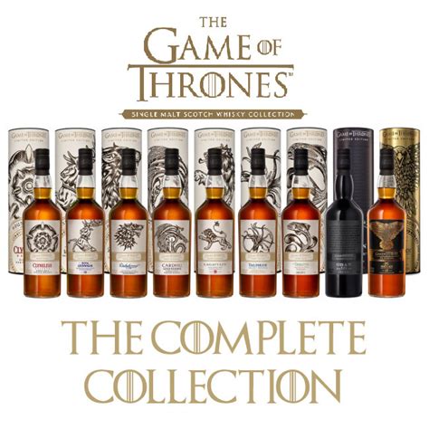 game  thrones whisky collection full set   bottles