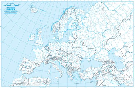 slepa politicka mapa evropy mapa