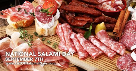 national salami day list  national days