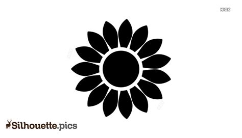 sunflower silhouette pictures vector art