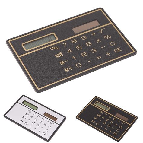 ultra thin scientific calculators mini credit card sized  digit solar powered pocket calculator