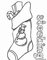 Printable Stocking Coloring Pages sketch template