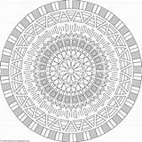 Coloring Getcoloringpages Tribal Mandala Pages sketch template