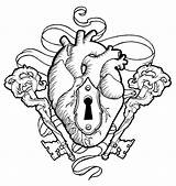 Heart Lock Keys Drawing Key Coloring Pages Drawings Koyasan Tattoo Deviantart Adult Hearts Colouring Hole Locks Tattoos Choose Board Getdrawings sketch template