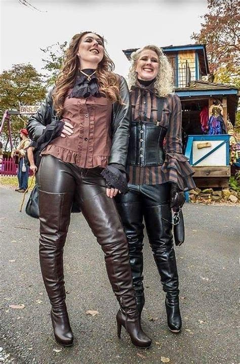 leviticus leather women in brown thigh crotch boots leather thigh