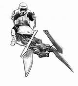 Speeder Wars Scout Jasonpal Trooper Jedi sketch template