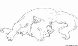 Wolf Sad Laying Down Drawings Lineart Coloring Anime Pages Base Drawing Dog Cute Template Wolves Sketch Animal Choose Board sketch template