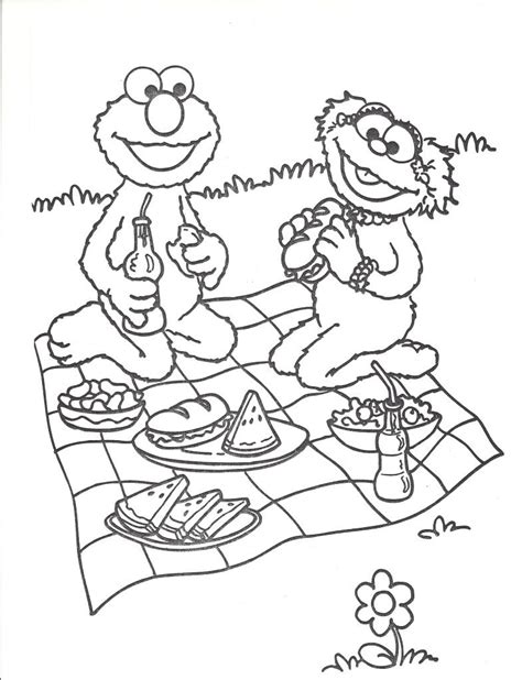 coloring pages picnics coloring home