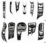 Haida Salish Feather Tribal Inuit Formline Totem Potts Alti sketch template