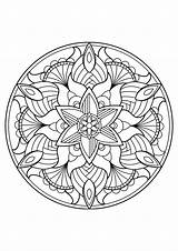 Mandala Coloriage Coloring Imprimer Dessin Bilde Coloriages Fargelegge Målarbild Ut Gratuits Gratis Pages Bilder Educol sketch template