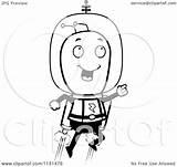 Space Jetpack Clipart Alien Using Cartoon Coloring Outlined Vector Thoman Cory Royalty sketch template