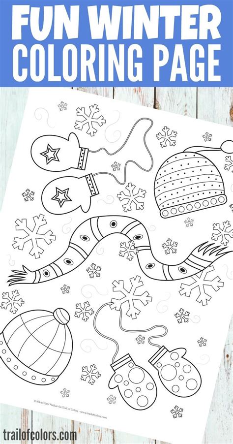 printable winter coloring page  kids coloring pages winter