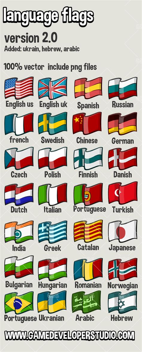 language select flags  games