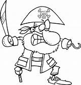 Pirate Stereotypical Cartoonish sketch template