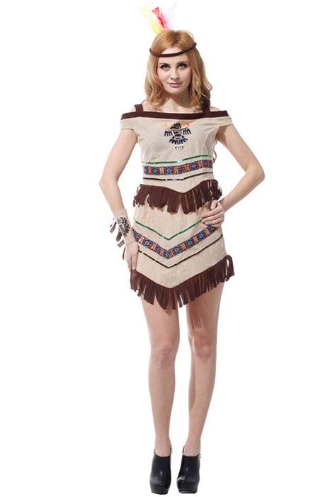 adult native indian woman pocahontas squaw fancy dress up