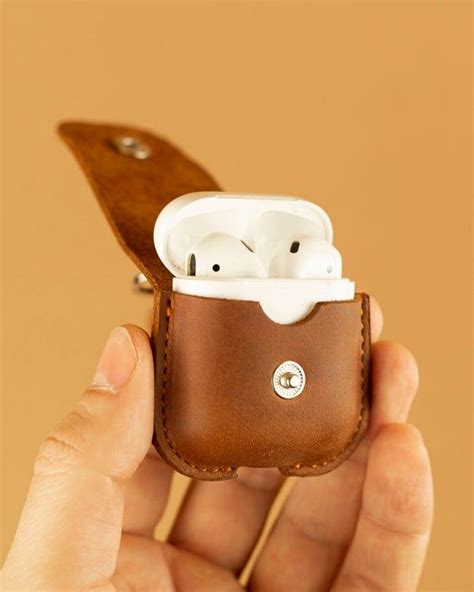 airpods leather case airpods cover custom airpods case airpod etsy   iphone leather