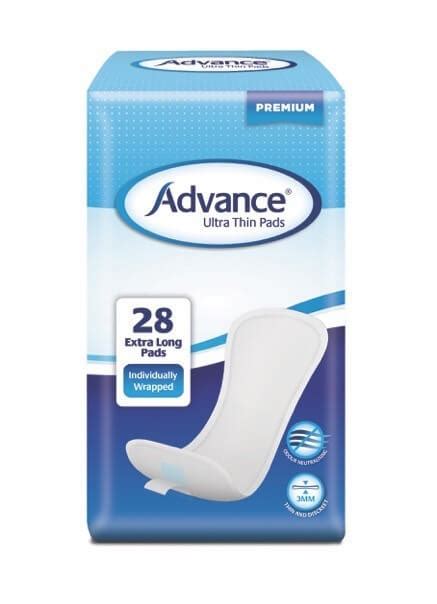 advance ultra thin pads thin pads continence care
