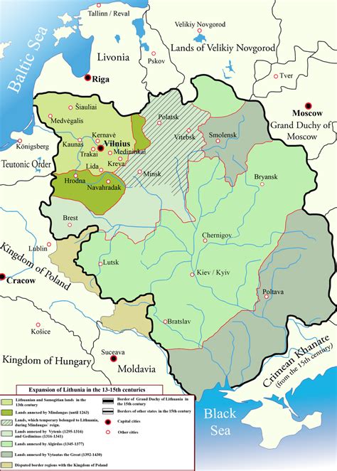 territorial evolution   grand duchy  lithuania   maximum extent