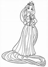 Coloring Rapunzel Pages Tangled Disney Colouring sketch template