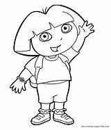 Coloring Pages Character Good Dora Explorer sketch template