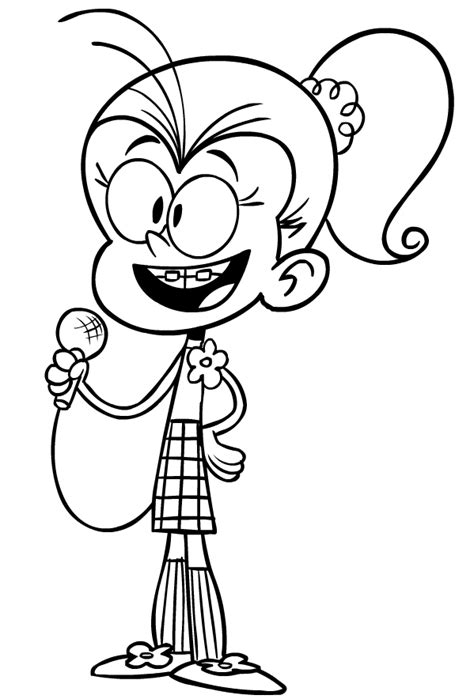 drawing  luan loud   loud house coloring page