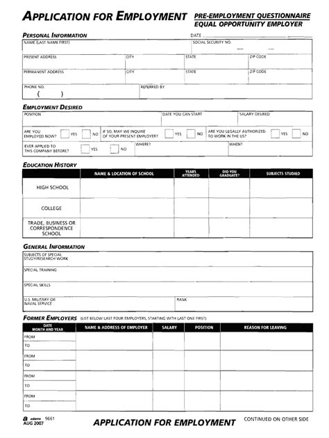 pre employment questionnaire pdf form fill out and sign printable pdf
