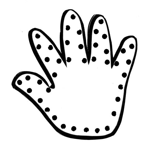 handprint coloring page clipart