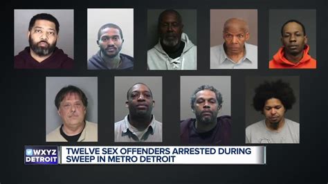 michigan state police 12 sex offenders arrested in 2 day sweep