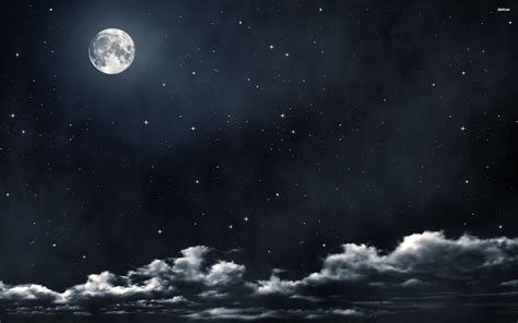 night sky moon hd background