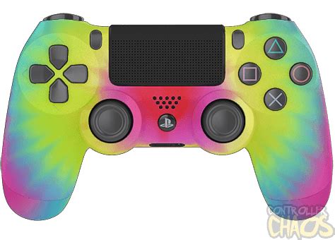 neon tie dye playstation  custom controllers controller chaos
