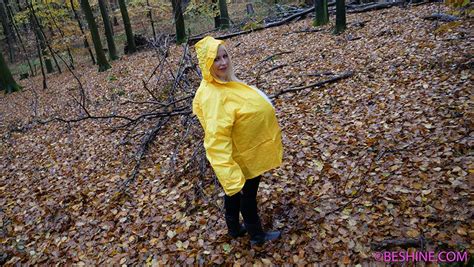 Beshine In The Forest With A Yellow Raincoat The Boobs Blog