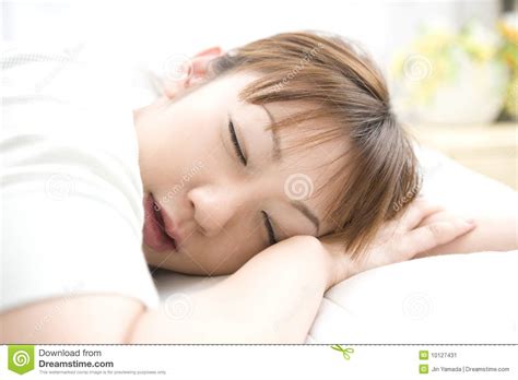 sleeping face of japanese woman stock image image of smile people 10127431